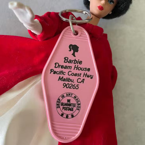 Barbie Dream House Motel Key FOB Keychain