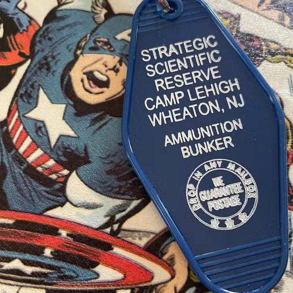 Strategic Scientific Reserve (Captain America) Motel Key FOB Keychain