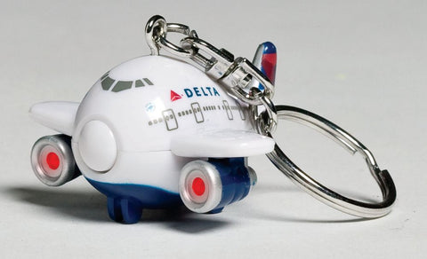 Delta Airlines Mini Airplane w/Lights & Sounds Keychain