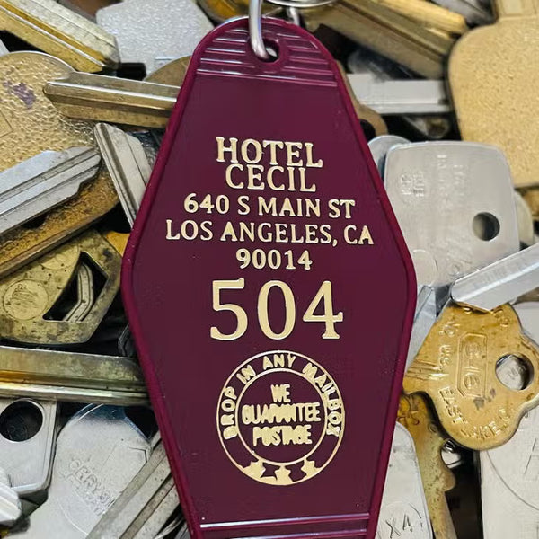 Hotel Cecil (Los Angeles, California) Motel Key FOB Keychain