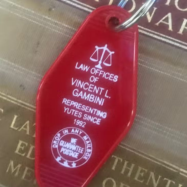 Law Offices of Vincent L. Gambini (My Cousin Vinny) Motel Key FOB Keychain