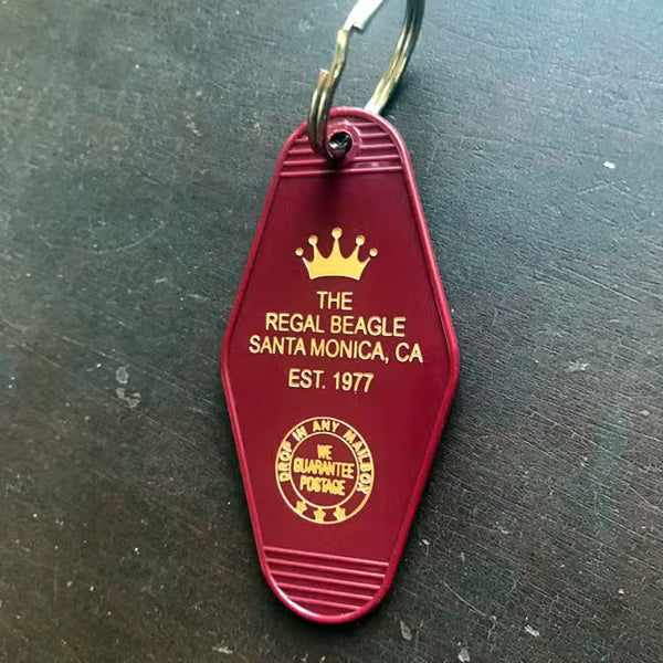 The Regal Beagle (Three's Company) Motel Key FOB Keychain