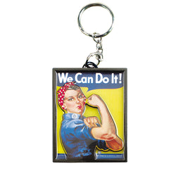 2D Rosie The Riveter epoxy keychain