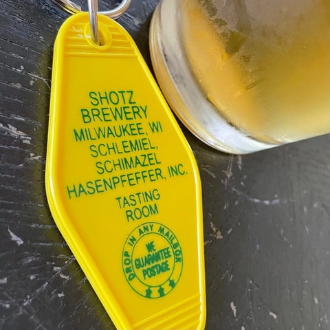 Shotz Brewery (Laverne & Shirley) Retro Motel Key FOB Keychain