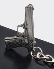 Sparta Pewter 9mm Pistol Keychain