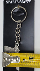 Sparta Pewter 9mm Pistol Keychain
