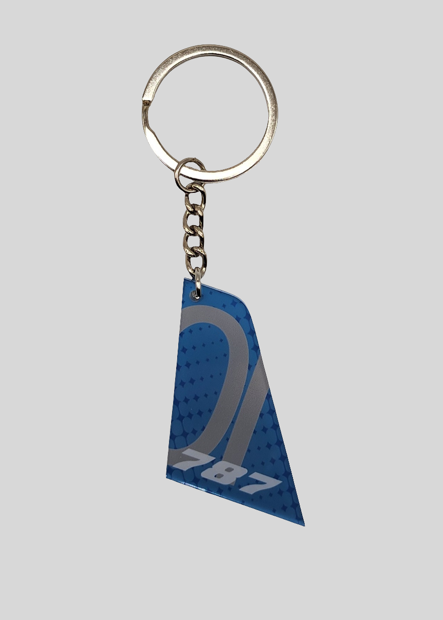 Boeing 787 Aircraft Tail Keychain