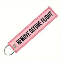 Pink-Remove Before Flight Keychain