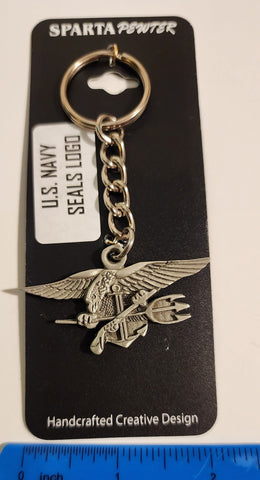 U.S. Navy Seals Logo Pewter Keychain