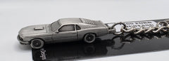 1969 Ford Mustang Boss 302 3D Pewter Keychain