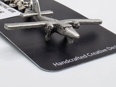 Viking Air DHC-6 Twin Otter 3D Pewter Keychain