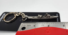 Gearing Class Destroyer 3D Ship Pewter Keychain