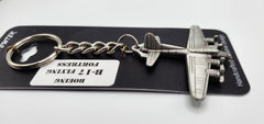 WWII Boeing B-17 Flying Fortress Pewter Airplane Keychain