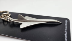 Concorde Supersonic Airliner Pewter Keychain