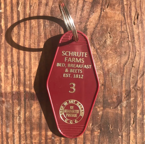 Schrute Farms (The Office) TV Motel Key FOB Keychain