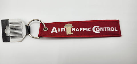 Air Traffic Control Embroidered Keychain