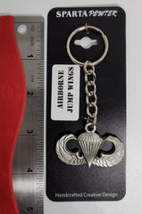 US Army Airborne Wings Pewter Keychain