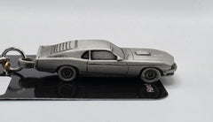 1969 Ford Mustang Boss 302 3D Pewter Keychain