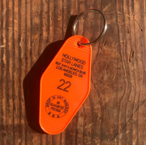 Hollywood Star Lanes Motel Key FOB Keychain