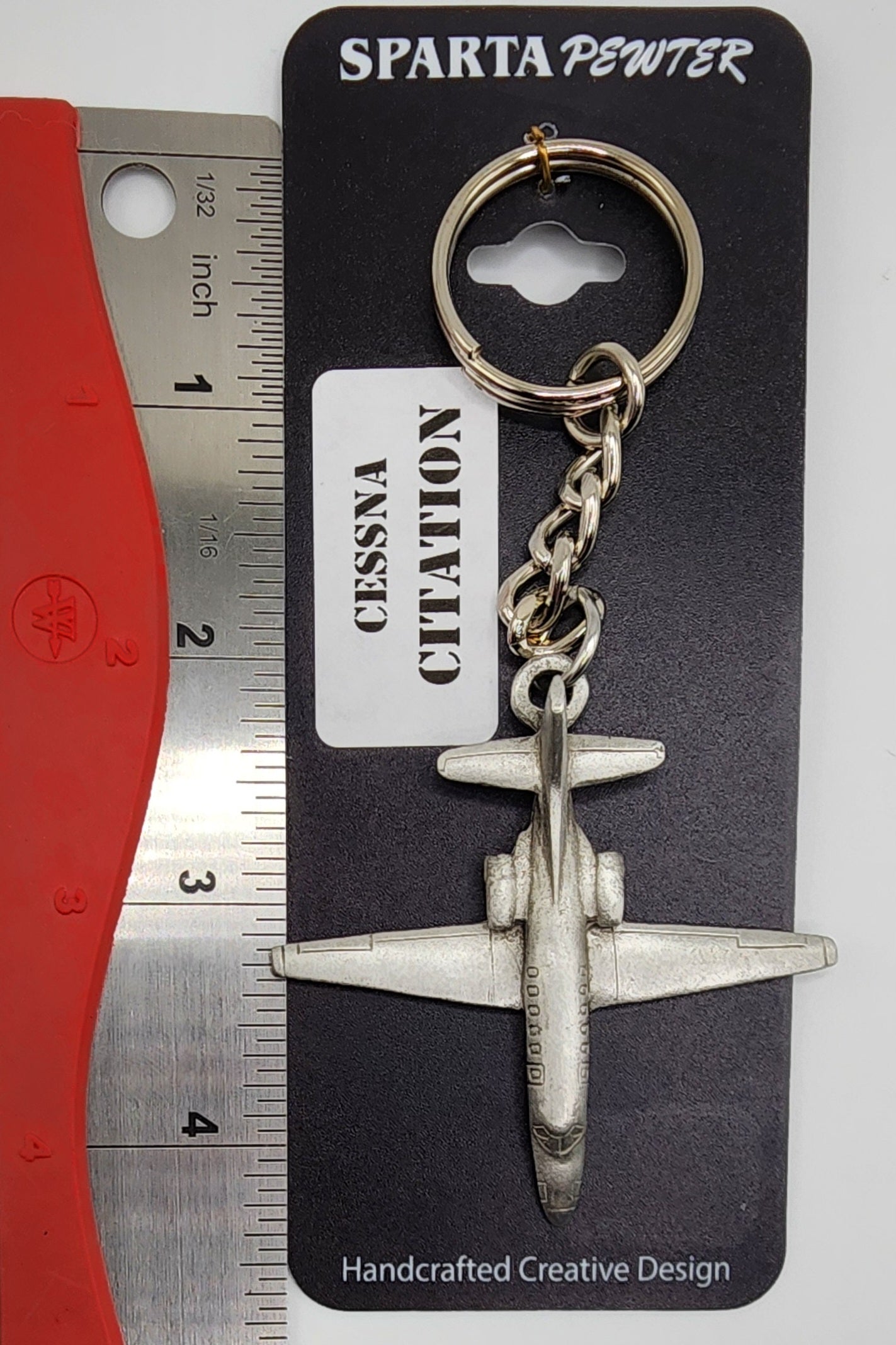 Cessna Citation Jet Pewter Keychain