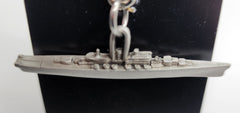 Des Moines Class Heavy Cruiser Ship Pewter Keychain