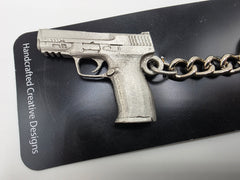 Smith & Wesson M&P 9 Pewter Keychain