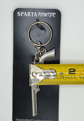Six Shooter Pewter Keychain