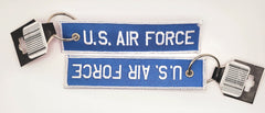 U.S. Air Force blue/white embroidered keychain