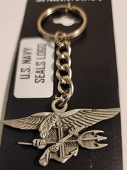 U.S. Navy Seals Logo Pewter Keychain