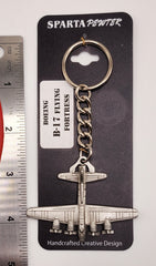 WWII Boeing B-17 Flying Fortress Pewter Airplane Keychain