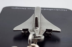 Concorde Supersonic Airliner Pewter Keychain