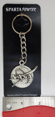 NASA 2D Meatball Logo Pewter Space Keychain