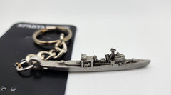 Gearing Class Destroyer 3D Ship Pewter Keychain