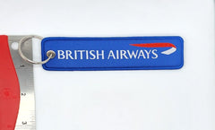 British Airways Airlines Logo White/Blue Polyester Keychain Tag