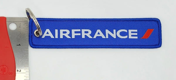 Air France Airline Logo White/Blue Polyester Keychain Tag