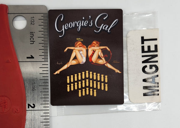 B-25 "Georgie's Gal" Nose Art Mission Bomb Mini Flexible Magnet