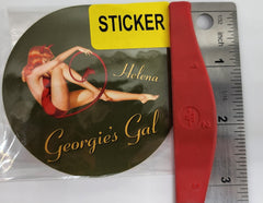 B-25 "Georgie's Gal" Helena Nose Art Round Sticker