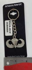 US Army Airborne Wings Pewter Keychain