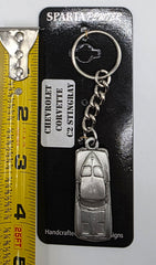 Chevrolet Corvette C2 Stingray 3D Pewter Keychain