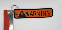 Warning Black/Orange Poly Keychain