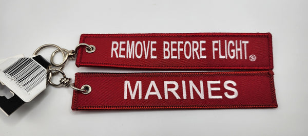 RBF Remove Before Flight Marines Keychain
