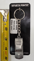 1969 Ford Mustang Boss 302 3D Pewter Keychain