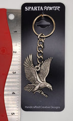 Bald Eagle 2D Pewter Keychain