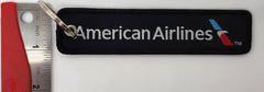 American Airlines Logo White/Black Poly Keychain