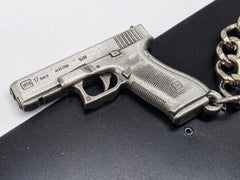 Glock 17 Pewter Keychain