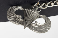 US Army Airborne Wings Pewter Keychain