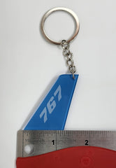 Boeing 767 Aircraft Tail Keychain