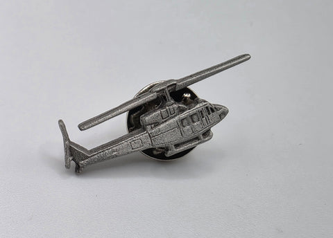 Bell UH-1 Iroquois Huey Helicopter Pewter Airplane Lapel Pin