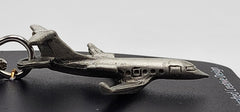 Bombardier Challenger Airplane Pewter Keychain