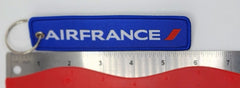 Air France Airline Logo White/Blue Polyester Keychain Tag